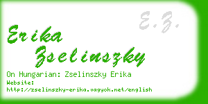 erika zselinszky business card